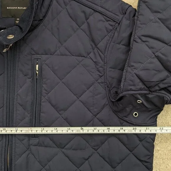 Banana Republic blue quilted jacket medium
